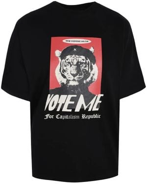 Tee Library Vote Graphic-Print Cotton T-Shirt - Black