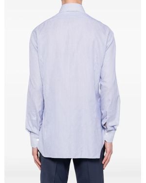 Kiton Stripe-Printed Shirt - White