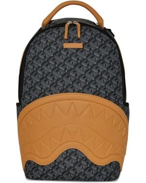 Sprayground Geometric-Pattern Backpack - Blue