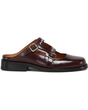 Marni Leather Bambi 3.0 Loafers With Double Buckle - Brown