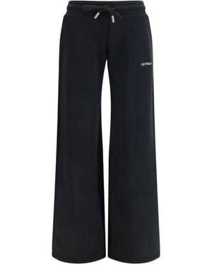 Off-White c/o Virgil Abloh Bookish Logo-Print Trousers - Blue