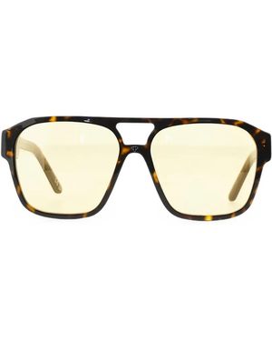 Facehide Doppioponte Tortoiseshell-Effect Double-Bridge Sunglasses - Black