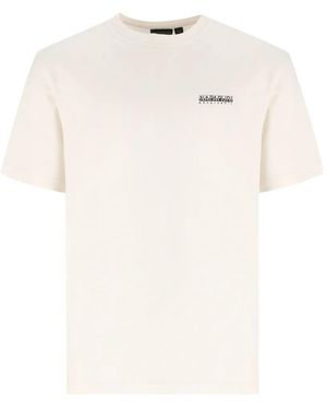 Napapijri T-Shirt Con Stampa Grafica - Bianco