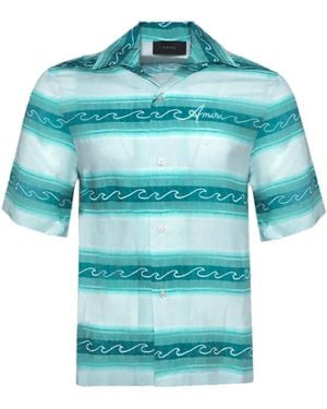 Amiri Camicia Wave Baja Shirte - Blu