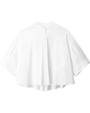 STAUD Enzo Pleated Blouse - White