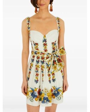 FARM Rio Tropi Belted Lenzing Ecovero Euroflax Mini Dress - White