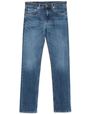 Dondup Button-Fly Straight-Leg Jeans - Blue