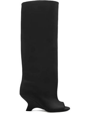 Gia Borghini 70mm peep-toe boots - Negro