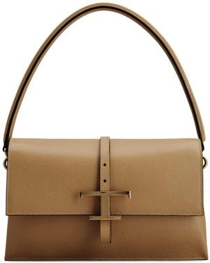 Tod's Mini T-Buckle Flap Bag - Brown