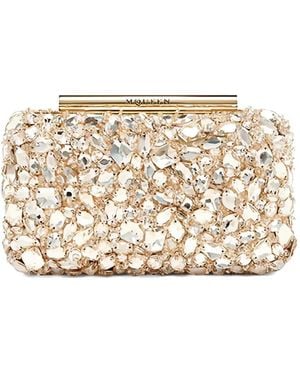McQueen Bolso De Mano T-Bar Con Aplique De Cristales - Neutro