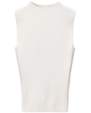 Alexander Wang Logo-Tape Ribbed Tank Top - White