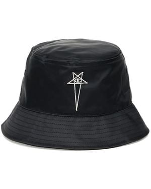 Rick Owens Sombrero de pescador bordado de x Champion Gilligan - Negro