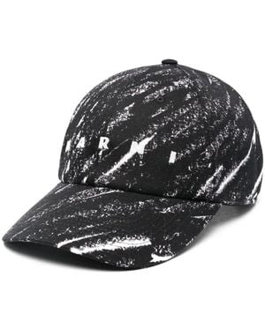 Marni Cotton Baseball Cap Logo - Gray