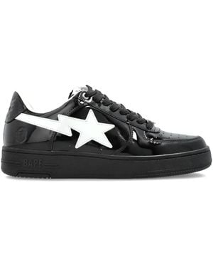 A Bathing Ape STA #2 Sneakers aus Lackleder - Schwarz
