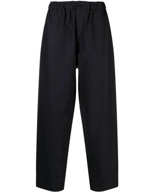 Jil Sander クロップド ストレートパンツ - ブルー