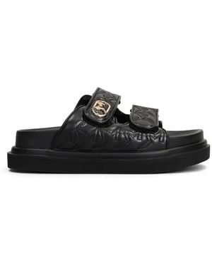 Marc Ellis Calipso 002 Logo-Plaque Touch-Strap Sandals - Black