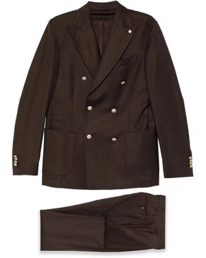 Luigi Bianchi Double-Breasted Suit - Grey