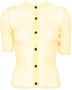 ALAINPAUL Short-Sleeves Cardigan - Natural