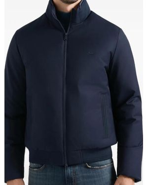 Harmont & Blaine Logo-Embroidered Zip-Up Jacket - Blue