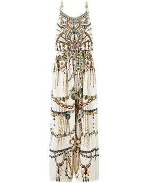 CAMILLA Chain-Print Jumpsuit - Metallic