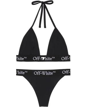 Off-White c/o Virgil Abloh Bikini Mit Logo-Bund - Schwarz