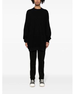 Rick Owens Crew-Neck Cotton Sweatshirt - Black