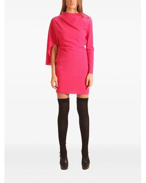 Gemy Maalouf Asymmetric Draped Dress - Pink