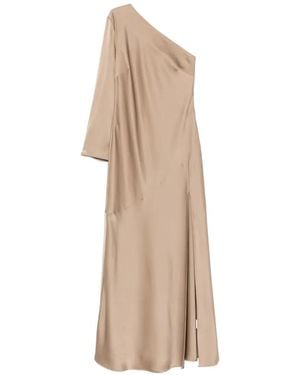 Pennyblack One-Shoulder Slit Maxi Dress - Natural