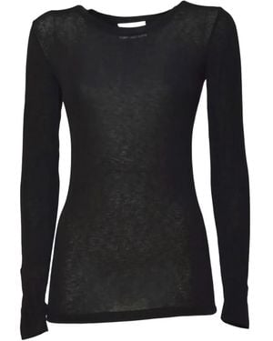 SOLOTRE Klassisches Langarmshirt - Schwarz