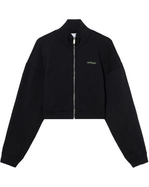Off-White c/o Virgil Abloh Arrow Leaves Zip Knitwear - Black