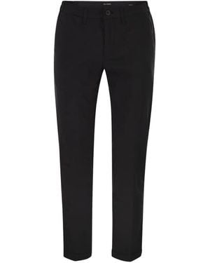 Re-hash Turn-Up Hem Slim-Fit Pants - Black