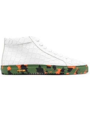 HIDE & JACK Crocodile Effect Trainers - Green