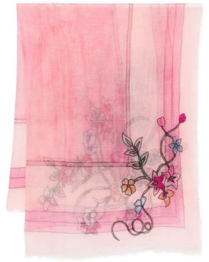 Faliero Sarti Chanty Embroidered Scarf - Pink