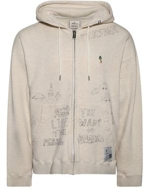 Maison Mihara Yasuhiro Kapuzenjacke in Distressed-Optik - Grau