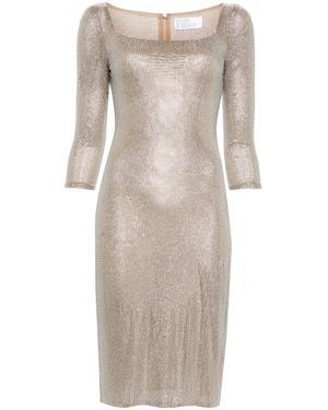 GIUSEPPE DI MORABITO Crystal-Embellished Midi Dress - Natural