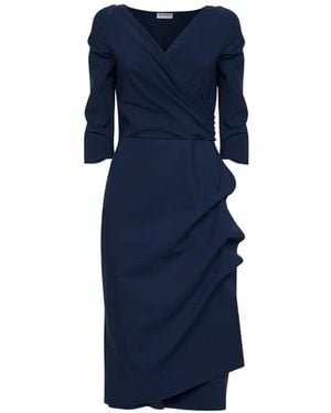 La Petite Robe Di Chiara Boni Wrap Midi Dress - Blue