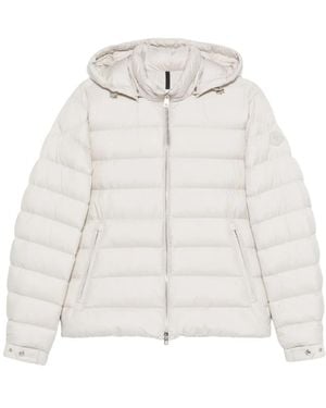 Moncler Giacca Trapuntata Con Cappuccio - Bianco