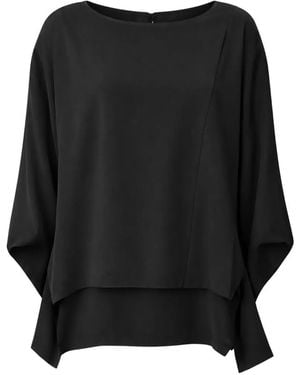 Uma Wang Draped Boat-Neck Top - Black