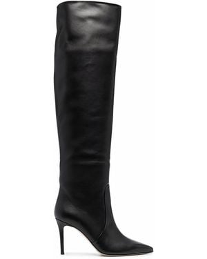 SCAROSSO X Brian Atwood Carra Leather Boots - Black