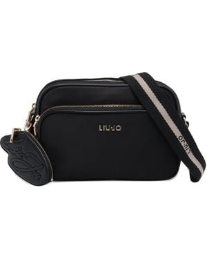Liu Jo Sac À Bandoulière Zippé À Logo - Black