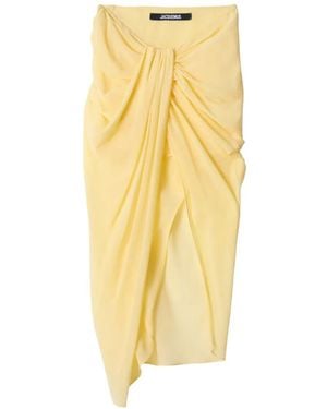 Jacquemus Draped Asymmetric Skirt - Yellow