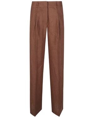 hinnominate Pleated Pants - Brown