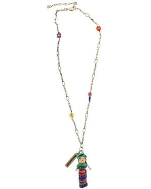 DSquared² Collier À Breloque Poupée - Blanc