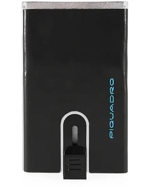 Piquadro Logo-Print Card Holder - Black