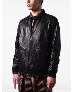 Poche Paris Veste En Cuir - Noir