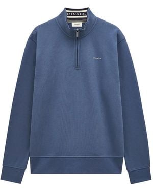 Pringle of Scotland Zip Track Jumper - Blue