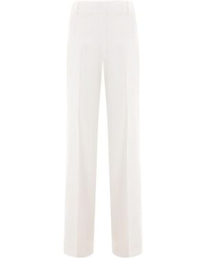 Ermanno Scervino Creased Palazzo Trousers - White