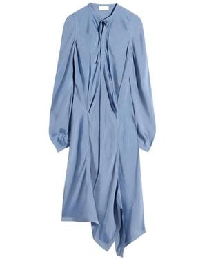 Lemaire Creased Bias Dress - Blue