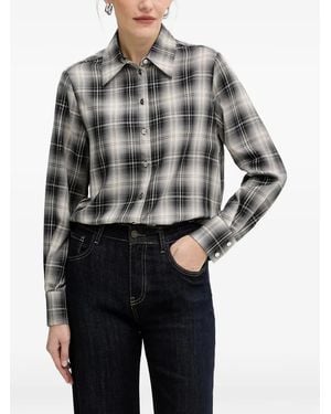 Liu Jo Checked Buttoned Shirt - Grey