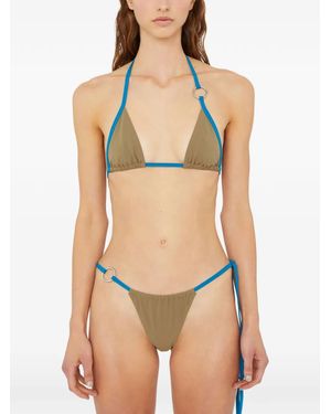 Christopher Esber Lacuna Triangle Bikini Top - Natural